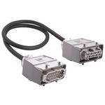 Copper cable (round) Pre-assembled on both sides Cable length 1 m