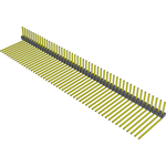 Conn Unshrouded Header HDR 50 POS 2.54mm Solder RA Side Entry Thru-Hole Bulk