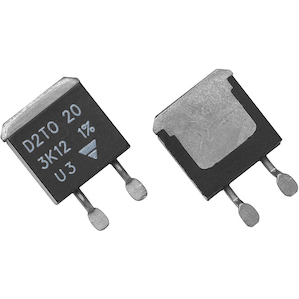 Vishay-D2TO020CR0220FTE3 Resistor Fixed Single-Surface Mount Res Thick Film 0.022 Ohm 1% 20W ±1100ppm/°C TO-263 Gull Wing SMD Tube Automotive AEC-Q200