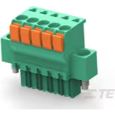 TE Connectivity-1986723-5 Blocs de raccordement de terminaux Conn Terminal Block F 5 POS 3.5mm Push-In Spring ST Cable Mount 11A/Contact