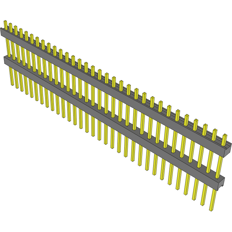 Samtec-EW-32-11-G-S-500 Piastre connettori e prese PCB Conn Board Stacker HDR 32 POS 2.54mm Solder ST Top Entry Thru-Hole Bulk