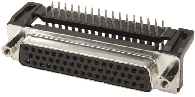 HARTING-09665127603 Steckverbinder, D-Sub Conn D-Sub F 50 POS 1.38mm Solder RA Thru-Hole 50 Terminal 1 Port