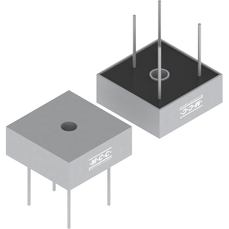 Micro Commercial Components-MB251W-BP Bridge Rectifiers Diode Rectifier Bridge Single 100V 25A 4-Pin Case MB-35W Bulk