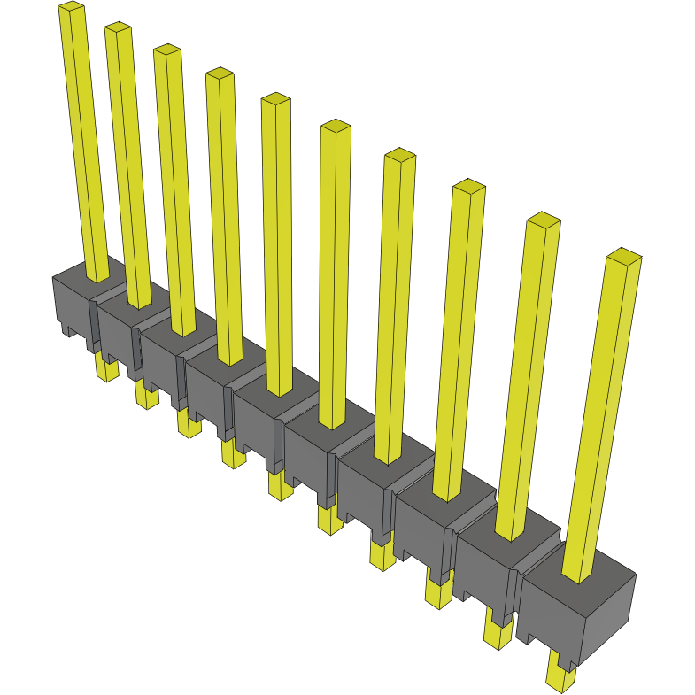 Samtec-MTSW-110-22-G-S-440 Steckverbinderleisten und Leiterplattenbuchsen Conn Unshrouded Header HDR 10 POS 2.54mm Solder ST Top Entry Thru-Hole Bulk