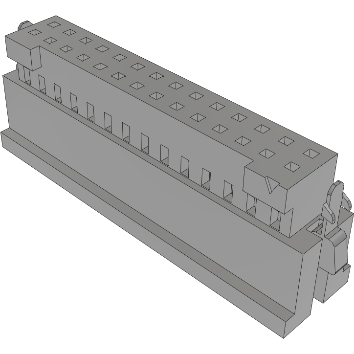 Samtec-ISD2-14-D-M 分立接线罩连接器 Conn Housing RCP 28 POS 2mm Crimp ST Cable Mount Black Tube