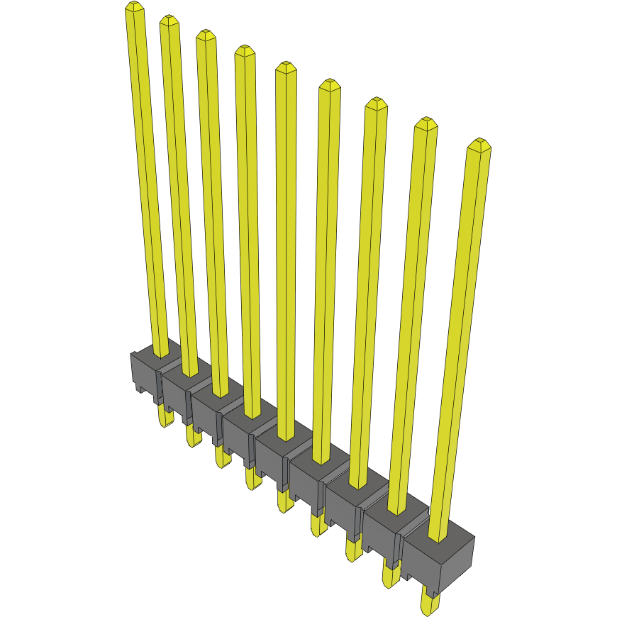 Samtec-TSW-109-19-F-S Steckverbinderleisten und Leiterplattenbuchsen Conn Unshrouded Header HDR 9 POS 2.54mm Solder ST Top Entry Thru-Hole Bulk