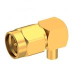 Conn SMA 0Hz to 12.4GHz 50Ohm Solder RA Cable Mount PL Gold Over Nickel