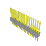 Conn Unshrouded Header HDR 19 POS 1.27mm Solder ST Top Entry Thru-Hole Tube