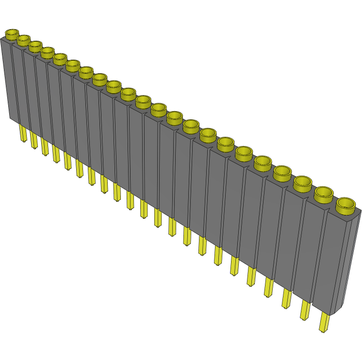 Samtec-ESS-122-TT-05 Steckverbinderleisten und Leiterplattenbuchsen Conn Socket Strip SKT 22 POS 2.54mm Solder ST Top Entry Thru-Hole Bulk