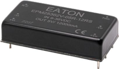 Eaton-EPM25362V-3R3-12RS 直流-直流转换器和开关式调节器模块 Module DC-DC 24VIN 1-OUT 3.3V 12A 60W 6-Pin DIP Module Tray