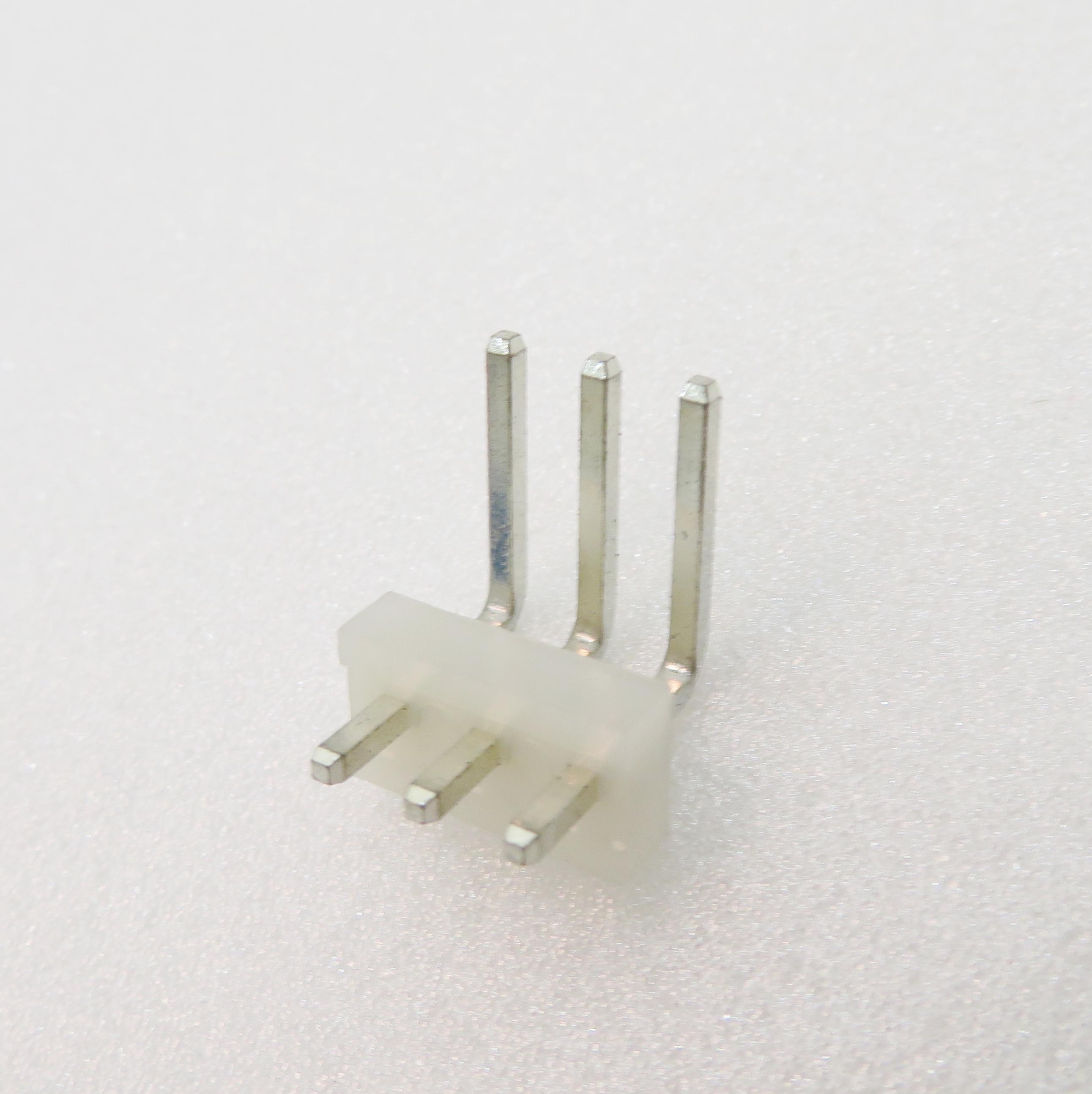 ADAM TECH-LHB-03-SB2 Connector Headers and PCB Receptacles Conn Unshrouded Header HDR 3 POS 3.96mm Solder RA Side Entry Thru-Hole