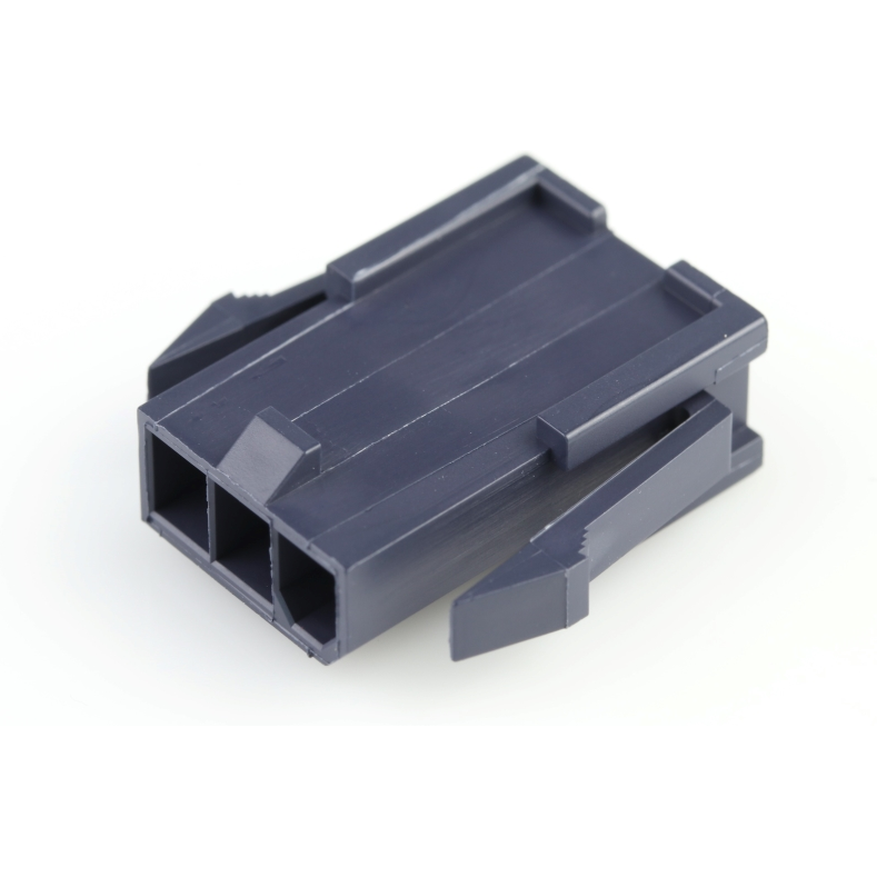 Molex-1726460312 Einzeladersteckverbinder, Gehäuse Conn Housing PL 3 POS 4.2mm Crimp ST Panel Mount Black Mini-Fit Jr™ Tray