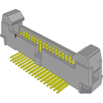 Conn Ejector Header HDR 34 POS 1.27mm Solder RA Side Entry Thru-Hole Tube