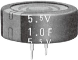 ELNA-DB-5R5D104T Condensateur électrique double couche - Supercondos Cap Supercap 0.1F 5.5V -20% to 80% ( 13.5 X 7.5mm ) Radial Stacked Coin 5mm 1000h 70°C