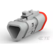 TE Connectivity-2-2303816-1 分立接线罩连接器 Conn Housing PL 3 POS Crimp ST Cable Mount Gray Package