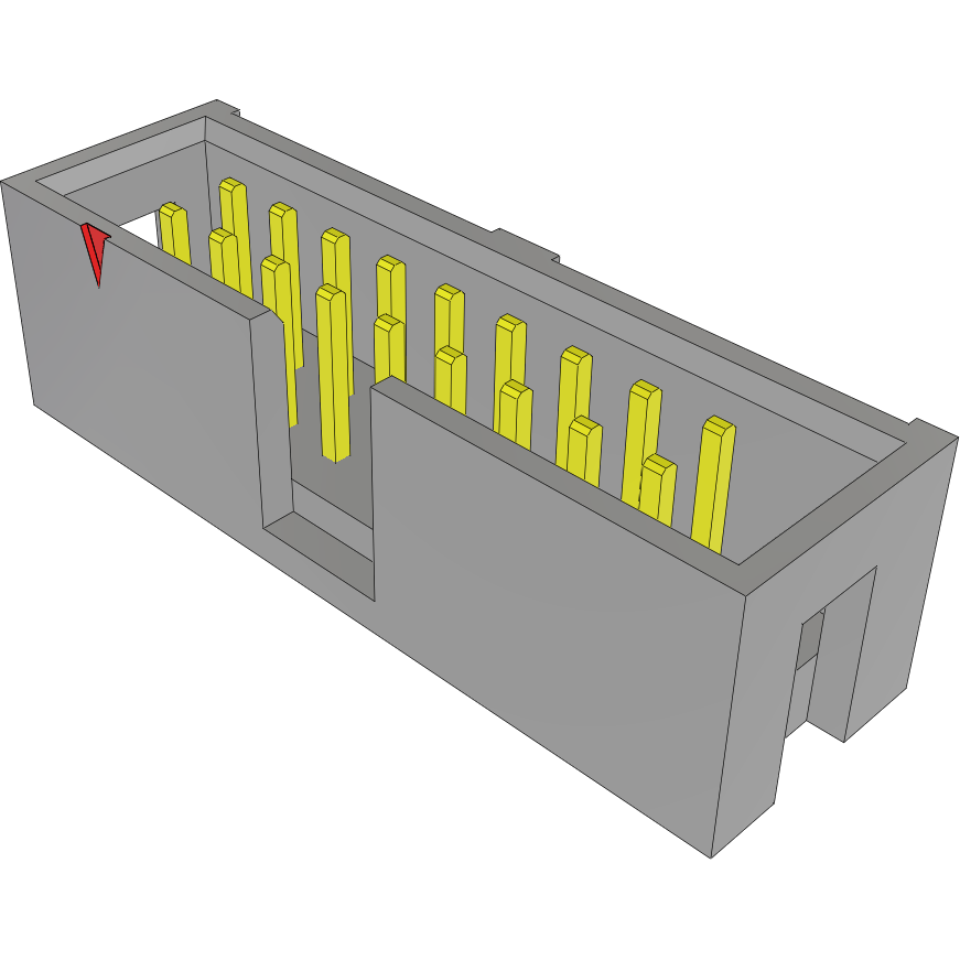 Samtec-TST-109-01-L-D Steckverbinderleisten und Leiterplattenbuchsen Conn Shrouded Header (4 Sides) HDR 18 POS 2.54mm Solder ST Top Entry Thru-Hole Bulk