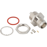 RF Connector TNC Straight Crimp Jack 1.32 mm Micro-cable Bulkhead Front Mount 50 Ohm