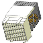 AirMax VS2®, Backplane Connectors, 4-Pair, 120 -position, 2mm pitch, 10 column, Right Angle Receptacle, small press-fit