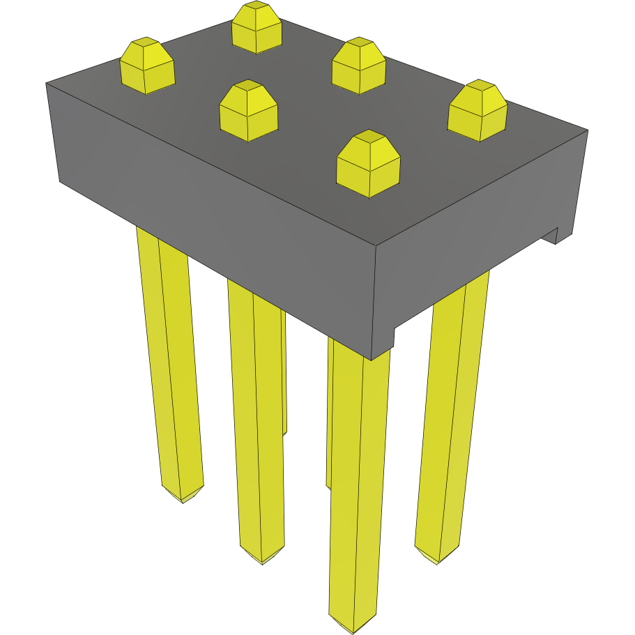 Samtec-MTMM-103-04-G-D-023 Steckverbinderleisten und Leiterplattenbuchsen Conn Unshrouded Header HDR 6 POS 2mm Solder ST Top Entry Thru-Hole Bulk