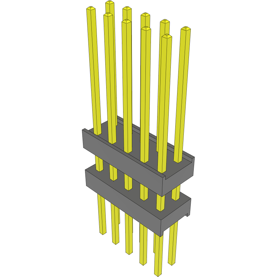 Samtec-EW-05-13-G-D-330 Cabezales del conector y receptáculos PCB Conn Board Stacker HDR 10 POS 2.54mm Solder ST Top Entry Thru-Hole Bulk