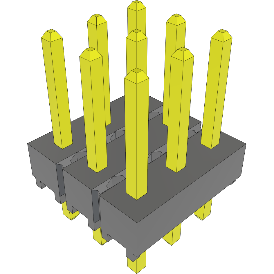 Samtec-HTSW-103-07-G-T Steckverbinderleisten und Leiterplattenbuchsen Conn Unshrouded Header HDR 9 POS 2.54mm Solder ST Top Entry Thru-Hole Bulk