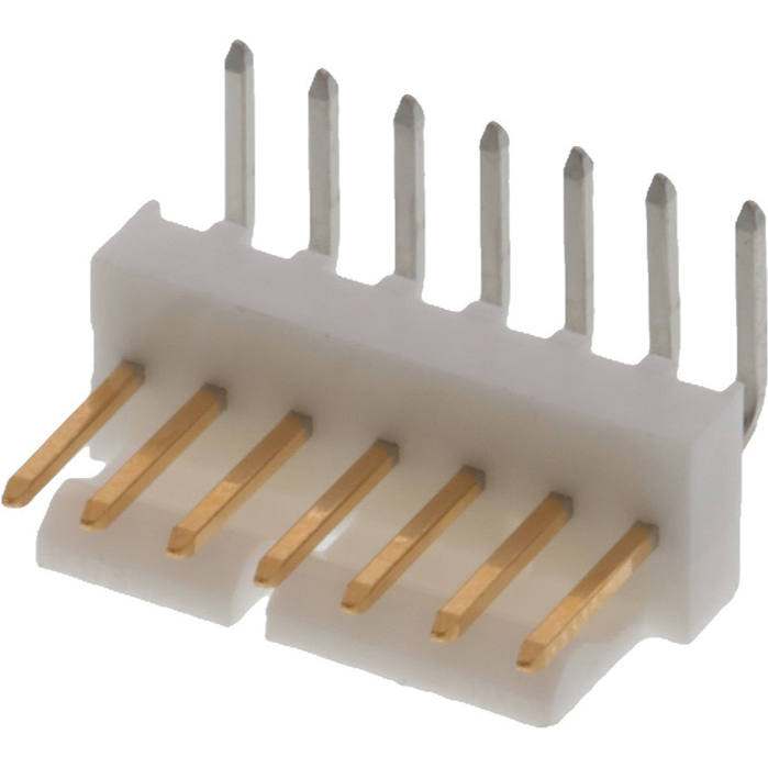 Molex-0022122074 连接器插头及 PCB 插座 Conn Wire to Board HDR 7 POS 2.54mm Solder RA Side Entry Thru-Hole KK Bag