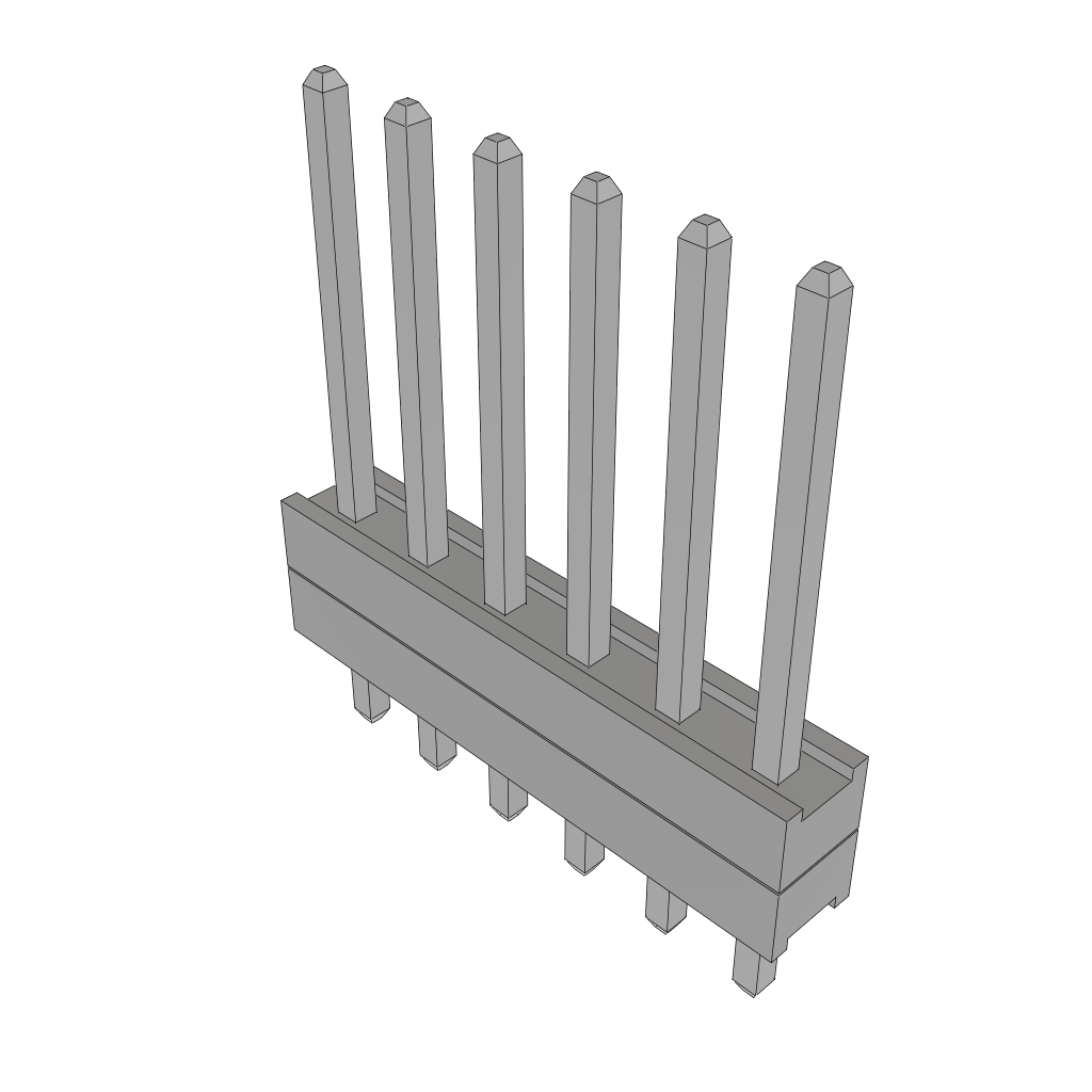 Samtec-TW-06-03-T-S-120-079 Steckverbinderleisten und Leiterplattenbuchsen Conn Board Stacker HDR 6 POS 2mm Solder ST Top Entry Thru-Hole Bulk