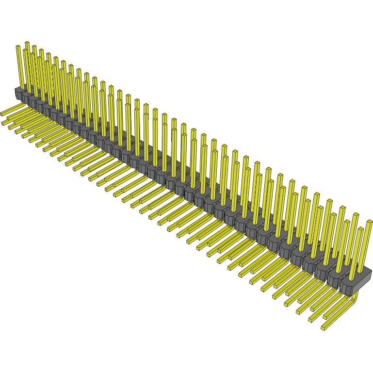 Samtec-HMTSW-136-10-TM-D-430-RA Piastre connettori e prese PCB Conn Unshrouded Header HDR 72 POS 2.54mm Solder RA Side Entry Thru-Hole Bulk