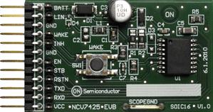 onsemi-NCV74255V1GEVB Entwicklungssätze und Werkzeuge REFERENCE DESIGN FOR LIN TRANSCEIVER WITH INTEGRATED LOW DROP VOLTAGE REGULATOR Board