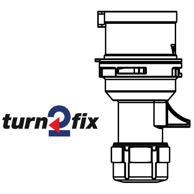 Altech Corporation-S52S30A Raccordement d'alimentation IP44 Splashproof Plug Pin and Sleeve Plug, 30A, 400VAC