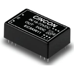 Cincon-EC3AW01 直流-直流转换器和开关式调节器模块 Module DC-DC 24VIN 1-OUT 5V 0.6A 3W 12-Pin PDIP Tube