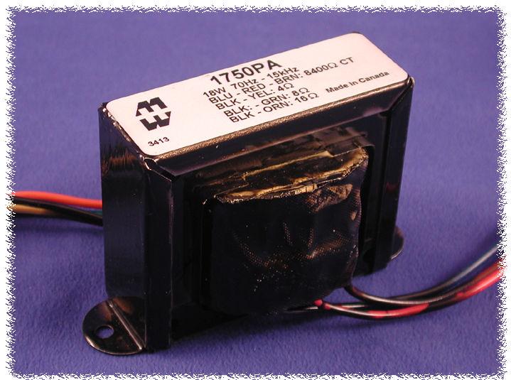 Hammond Manufacturing-1750PA Audio Transformers Audio Transformer 45.8:1/32.4:1/22.9:1 1500Vrms 333.5Ohm/298.9Ohm Prim. DCR 1.396Ohm Sec. DCR 7 Terminal Wire Lead Flange Mount