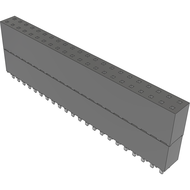 Samtec-ESW-122-33-S-D Steckverbinderleisten und Leiterplattenbuchsen Conn Elevated Socket SKT 44 POS 2.54mm Solder ST Top Entry Thru-Hole Tube