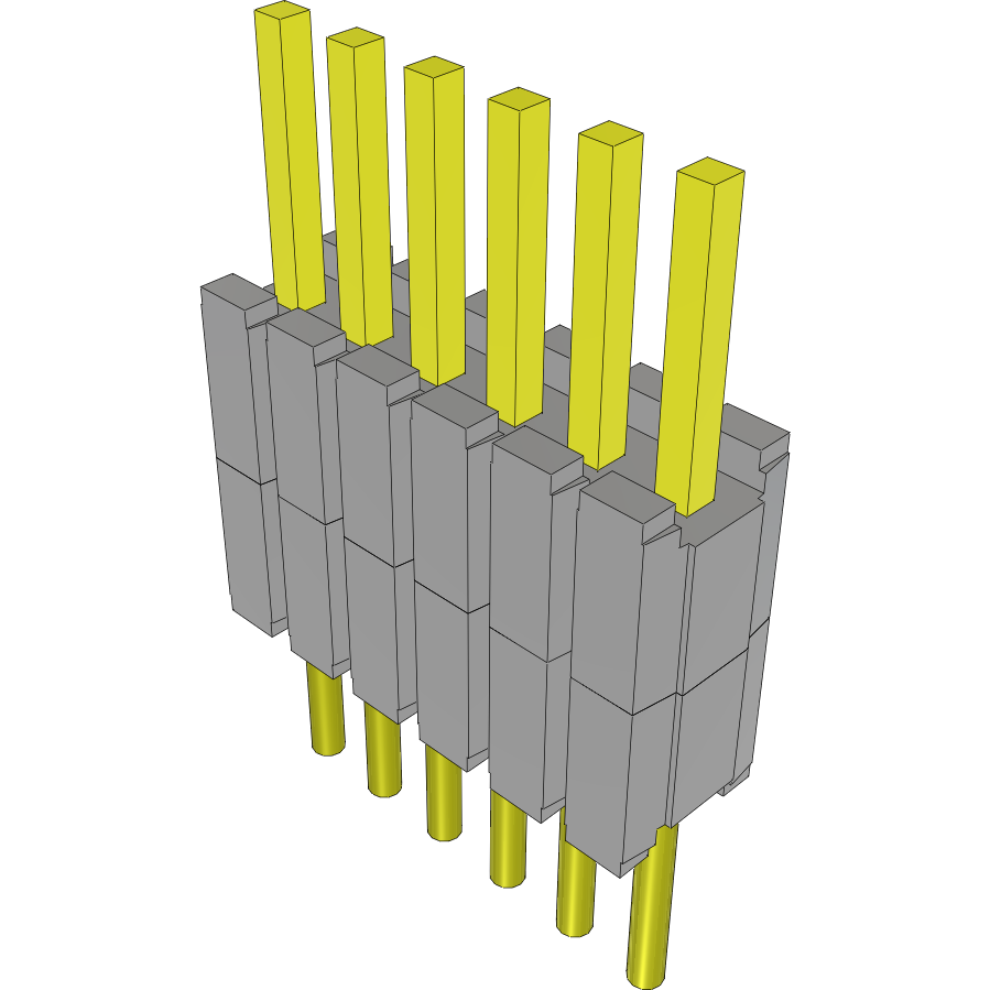 Samtec-HDWM-06-01-L-S-200 Steckverbinderleisten und Leiterplattenbuchsen Conn Board Stacker HDR 6 POS 1.27mm Solder ST Thru-Hole Layer