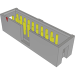 Conn Shrouded Header (4 Sides) HDR 20 POS 2.54mm Solder RA Side Entry Thru-Hole Tube