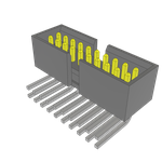 Conn Shrouded Header (4 Sides) HDR 20 POS 1.27mm Solder RA Side Entry Thru-Hole Tube