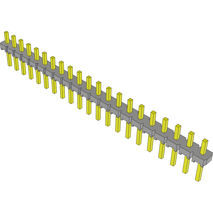 Samtec-TLW-121-05-G-S Cabezales del conector y receptáculos PCB Conn Unshrouded Header HDR 21 POS 2.54mm Solder ST Top Entry Thru-Hole Bulk