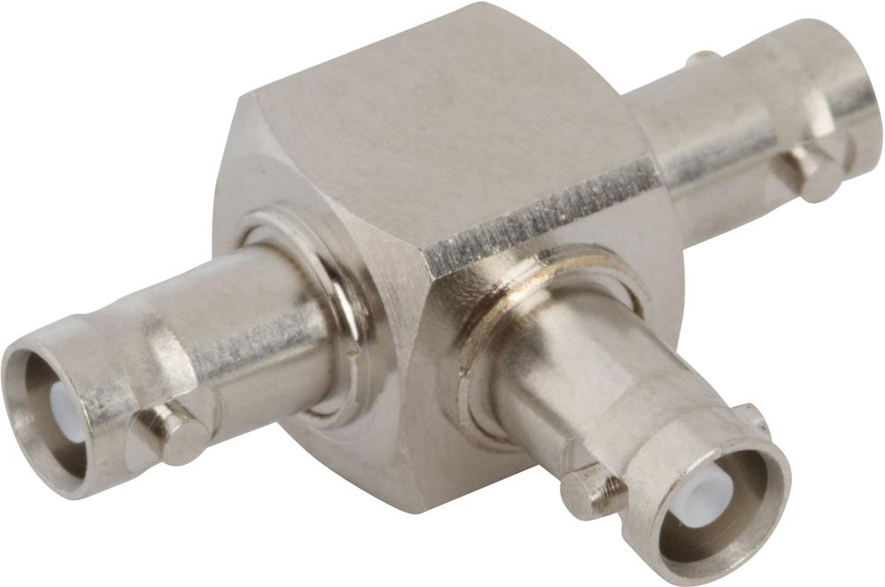 Amphenol Communications Solutions-034-1023 Conector RF Conn HD-BNC Adapter 0Hz to 3GHz 75Ohm T Style (3)RCP Gold Bag