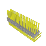 Conn Unshrouded Header HDR 40 POS 1.27mm Solder RA Side Entry Thru-Hole Tube