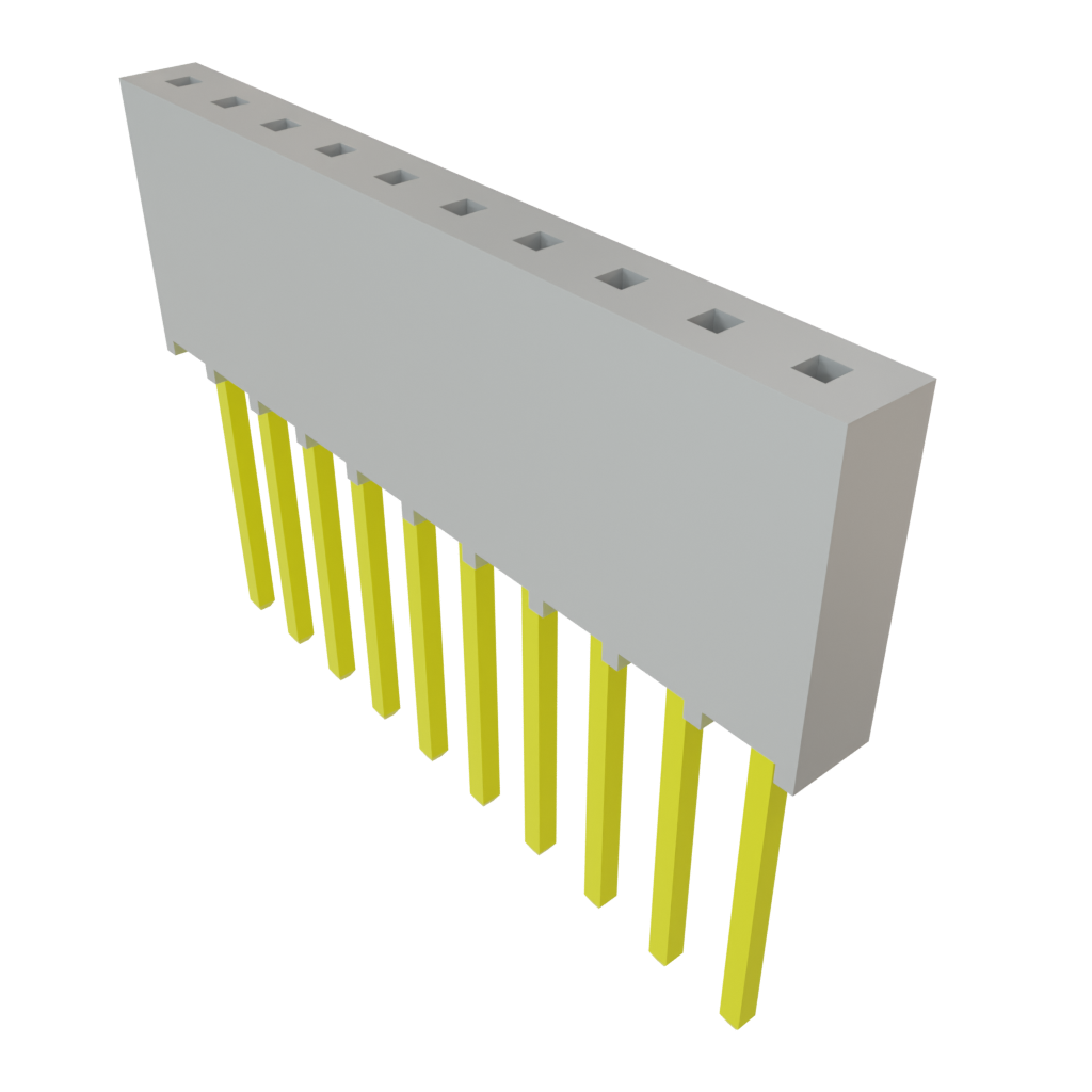 Samtec-SSQ-110-23-F-S Piastre connettori e prese PCB Conn Socket Strip SKT 10 POS 2.54mm Solder ST Top Entry Thru-Hole Bulk