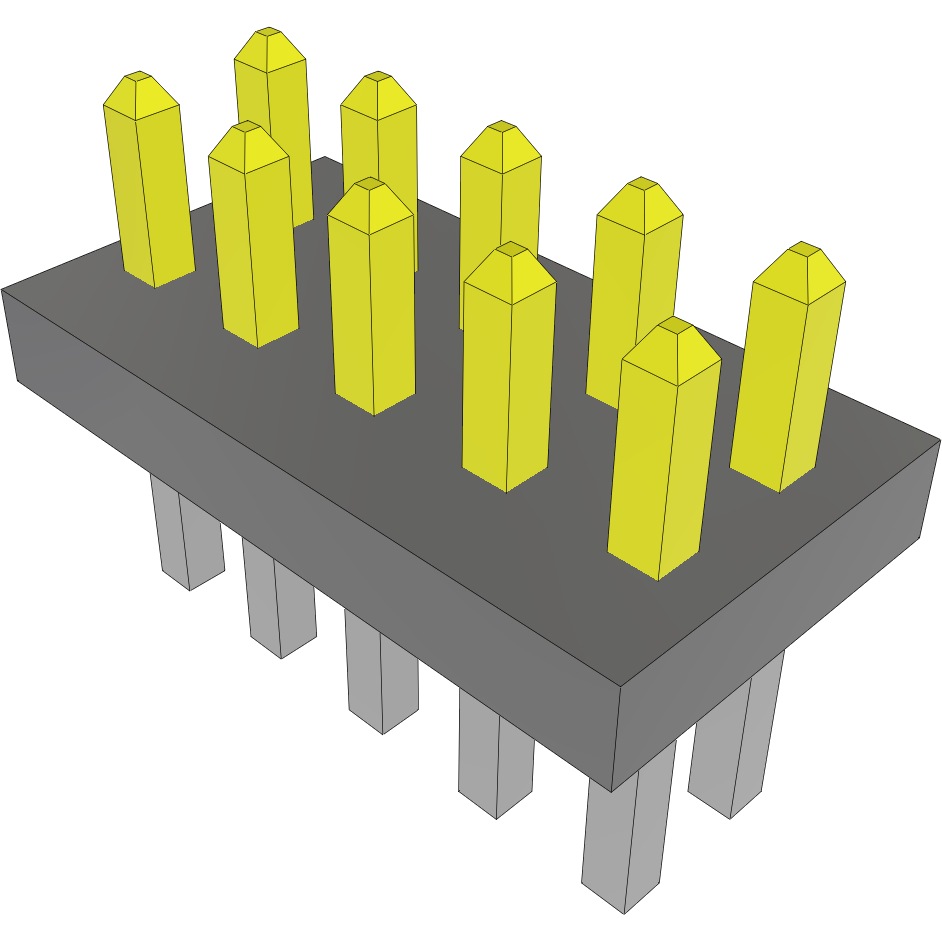 Samtec-FTS-105-03-L-D Connector Headers and PCB Receptacles Conn Unshrouded Header HDR 10 POS 1.27mm Solder ST Top Entry Thru-Hole Tube