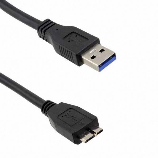 CnC Tech, LLC-103-1092-BL-00300 USB Kabelbaugruppen Cable Assembly USB 3m USB 3.0 Type A to Micro USB 3.0 Type B 9 to 10 POS M-M 24AWG/28AWG