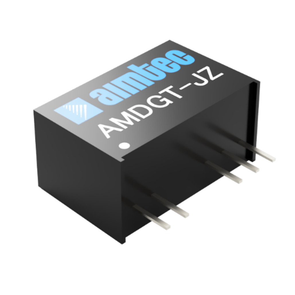 Aimtec-AMDGT-241509DA50JZ Convertidor de CC a CC y módulo del regulador de conmutación Module DC-DC 24VIN 2-OUT 15V/-8.8V 0.1A/-0.1A 2.4W 5-Pin SIP Module Tube