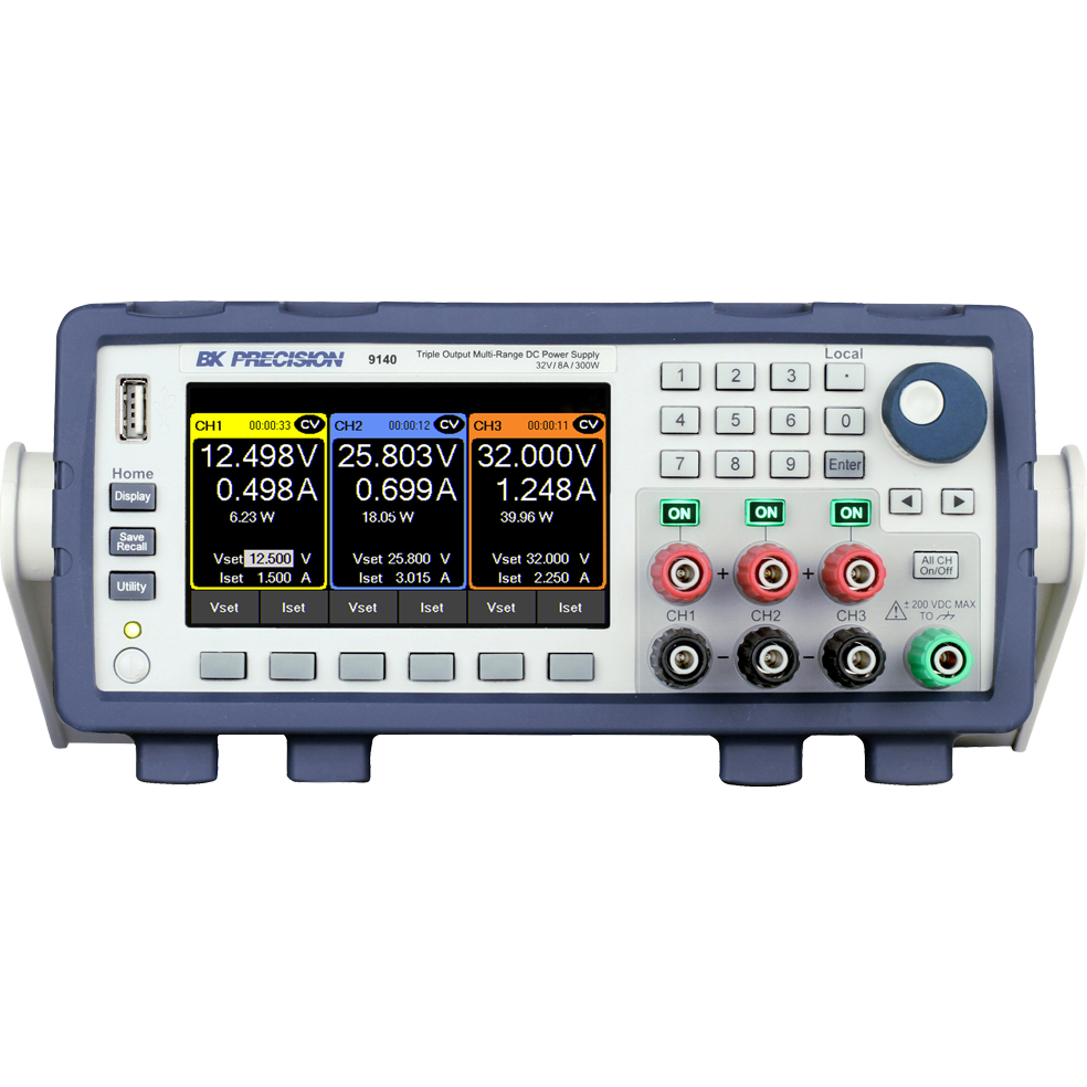 B&K Precision-9140-GPIB Bench Power Supplies Triple Output DC Power Supply 32V/8A, 300 W, with GPIB