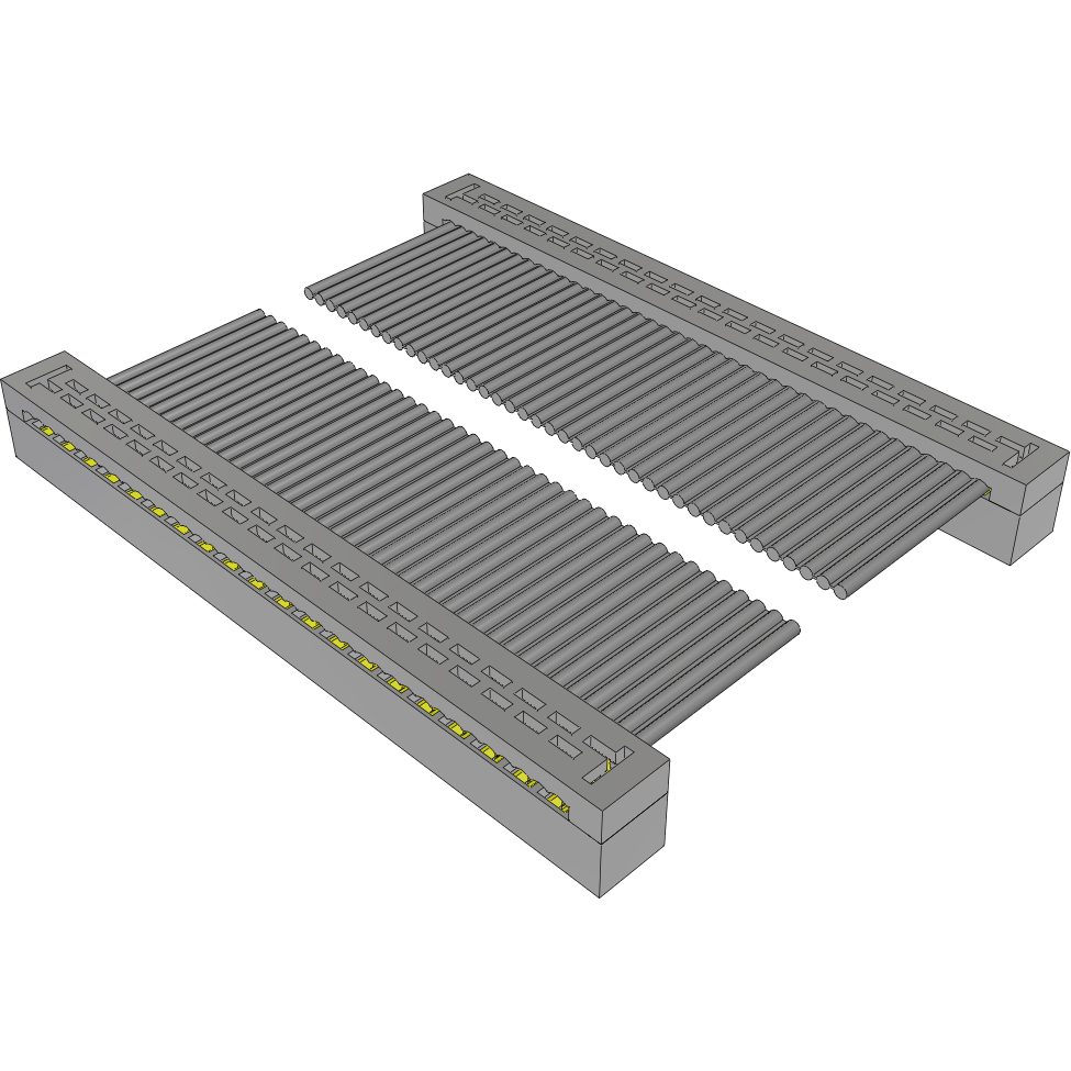 Samtec-TCSD-20-D-06.00-01-L-N Flachband Kabelbaugruppen Cable Assembly 0.152m 28AWG 1mm 40 to 40 POS IDC Connector to IDC Connector F-F TIGER EYE™ Bulk