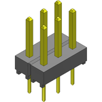 Conn Unshrouded Header HDR 6 POS 2.54mm Solder ST Top Entry Thru-Hole Bulk