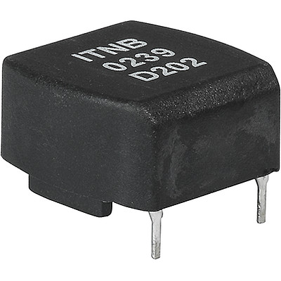 SCHURTER-ITRF-0239-D502 Transformador de pulsos Pulse Transformer 1:1:1 3200VAC 0.4Ohm Prim. DCR 0.4Ohm Sec. DCR 90pF 6 Terminal Pin Thru-Hole