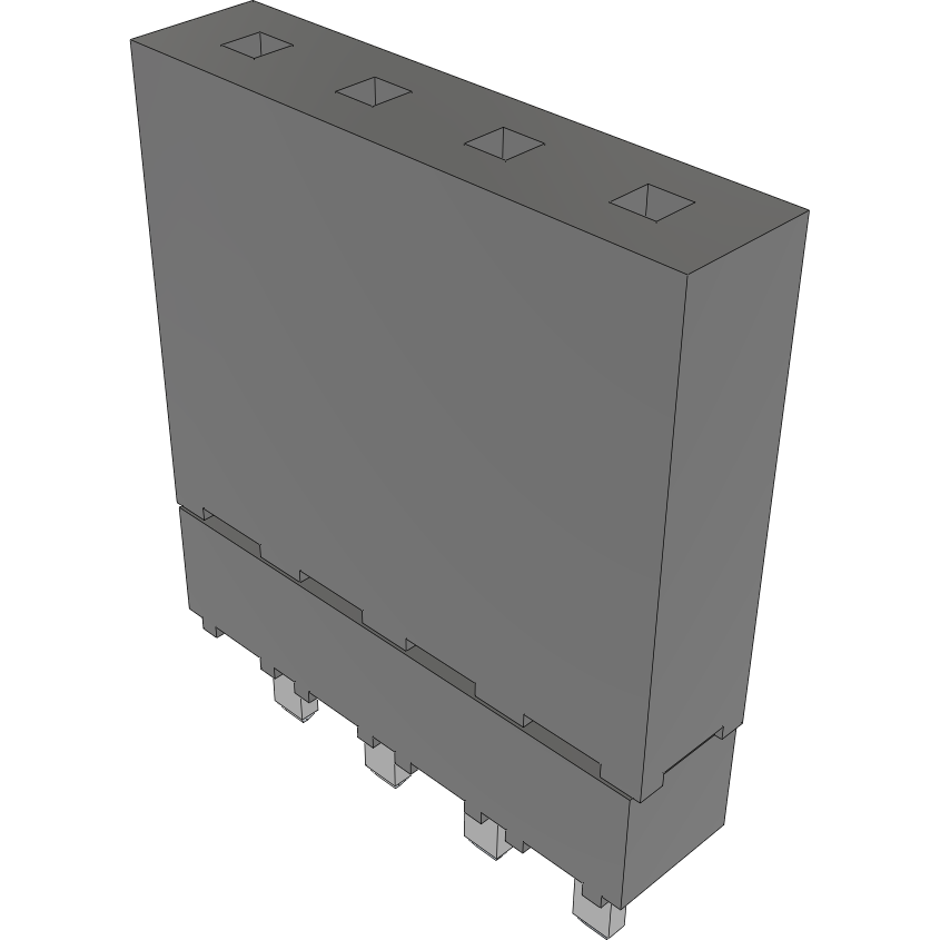 Samtec-ESW-104-12-S-S Steckverbinderleisten und Leiterplattenbuchsen Conn Elevated Socket SKT 4 POS 2.54mm Solder ST Top Entry Thru-Hole Bulk