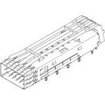 Connector Accessories ZQSFP+ Cage Assembly Right Angle Stainless Steel ZQSFP Plus/ZQSFP+ Tray