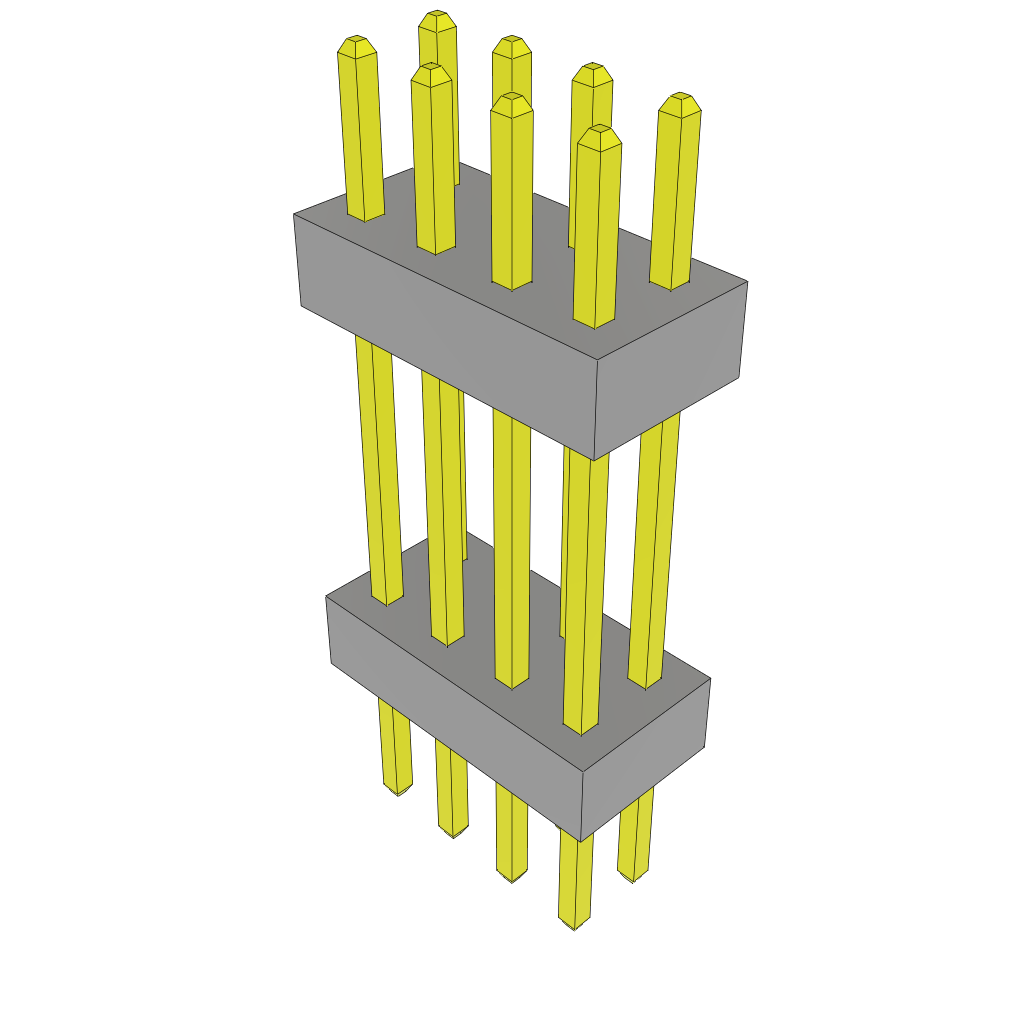 Samtec-TW-04-07-G-D-450-165 Steckverbinderleisten und Leiterplattenbuchsen Conn Board Stacker HDR 8 POS 2mm Solder ST Top Entry Thru-Hole Bulk